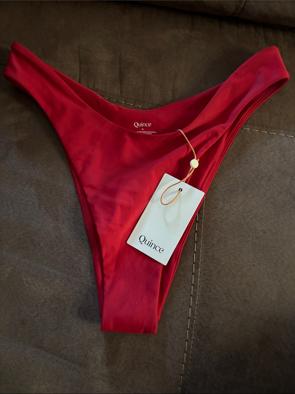 Quince high rise Vibrant Red Bikini Bottom